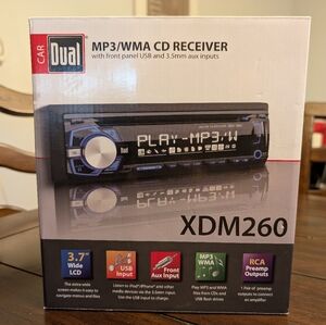 NIB Dual XDM260 MP3/WMA CD Receiver